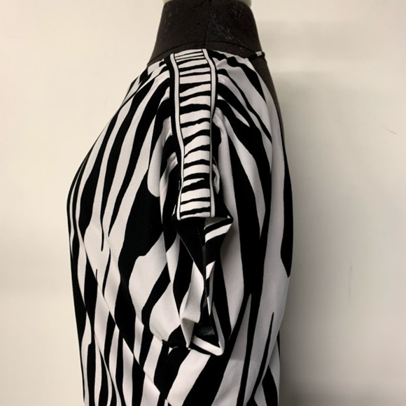Cache Black and White Zebra Print Dress - Picture 5 of 8